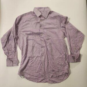 Sean John Men’s Dress Shirt — 16½ / 32–33, Purple, 100% Cotton, L